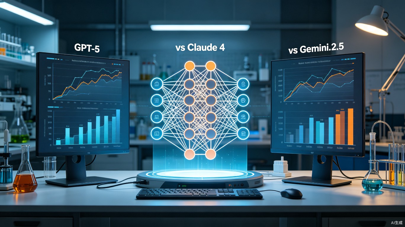 GPT-5 vs Claude 4 vs Gemini 2.5三大顶级模型实测：5项任务终极PK