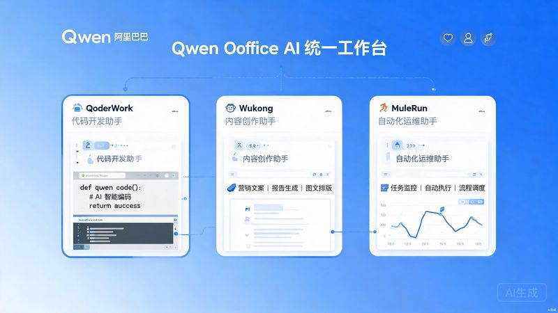 阿里千问办公内测揭秘：QoderWork+悟空+MuleRun三合一，办公AI进入整合时代
