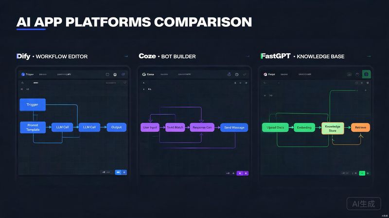 Dify vs Coze vs FastGPT：三大AI应用构建平台深度对比与选型指南